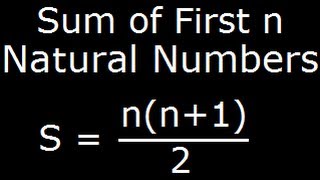 Sum of first n natural numbers  Derivation of a formula [upl. by Latoniah]