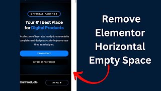 How to remove Elementor Mobile View Horizontal Empty white space  Remove Elementor Empty Space [upl. by Cartan]