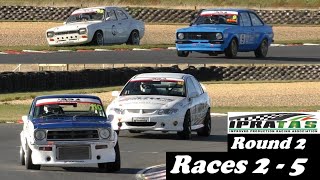 Improved Production Round 2 Races 25 Symmons Plains 2023 IPRA Tas onboard 560hp Cleveland EB Falcon [upl. by Lizzie]