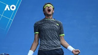 Denis Istomin v Novak Djokovic match highlights 2R  Australian Open 2017 [upl. by Aropizt]