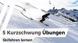 Top 5 Kurzschwung Übungen  Skifahren lernen [upl. by Meuse]