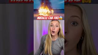 A MIRACLE Car Fire🔥😱 miracle bible carfire explosion God shorts [upl. by Kerrin]