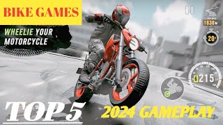 😍Top 5 Bike Driving Games For Android Gameplay 2024 [upl. by Tedd]