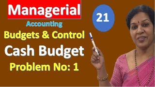 21 quotCash Budget  Problem No 1quot from Managerial Management Accounting Subject [upl. by Ennelram]