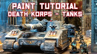 How to Paint Warhammer 40k Astra Militarum  Death Korps of Krieg Tanks  Grimdark [upl. by Aiekam]