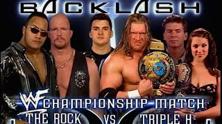 The Story of Triple H vs The Rock《Backlash 2000》 [upl. by William]