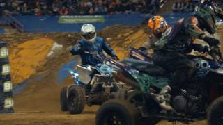 Monster Jam Nampa Highlights  Triple Threat Series West presented by AMSOIL  Feb 34 2017 [upl. by Nerrej]