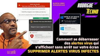 Comment se débarrasser des messages dalertes virus qui apparaissent en bas à droite de votre écran [upl. by Doe]