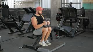 Seated Dumbbell Calf Raises  Legs and glutes Fitness Exercise [upl. by Asennav]