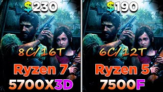 Ryzen 7 5700X3D vs Ryzen 5 7500F  PC Gameplay Benchmark Tested [upl. by Keith]