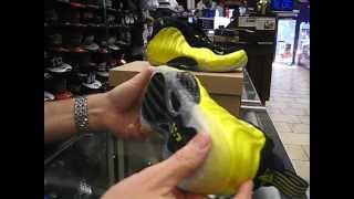 Nike Air Electro Lime Foamposites at Street Gear Hempstead NY [upl. by Hanschen]