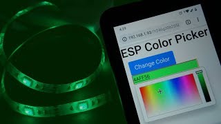 ESP32ESP8266 RGB LED Strip with Color Picker Web Server [upl. by Kristos]