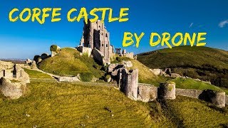 Corfe Castle Ruins by Drone 4K [upl. by Jarid]