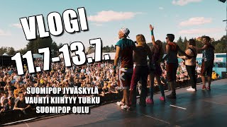 VLOG kesä 2024 SuomiPop Jyväskylä Vauhti kiihtyy Turku SuomiPop Oulu [upl. by Dorree]