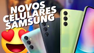 SAMSUNG NÃO PARA LANÇOU 4 NOVOS CELULARES [upl. by Nodlew]