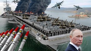 Putin furious Russian aircraft carrier destroyed by Ukrainian fighter jets [upl. by Ylevol801]