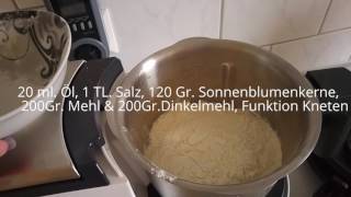 Brot mit Sonnenblumenkernen Monsieur Cuisine Plus ähnlich Thermomix [upl. by Kraska]