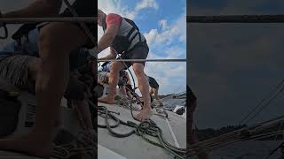 Jibe from the Pit racing Jibe tack crew sailing [upl. by Ecirtram]