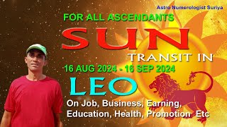 Sun Transit In Leo 2024। Sun Transits In Leo 2024। [upl. by Munford50]