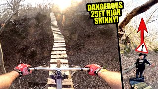 RIDING GNARLY MTB FEATURES  THE DANGEROUS SKINNY OF DOOM [upl. by Aivirt373]