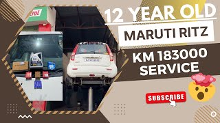 Maruti Suzuki Ritz Petrol 2011 Model Complete Car Service after 12 Years  vlog 9 [upl. by Ahsemik]