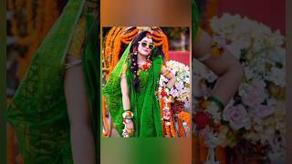 Gaye holud saree with flowers jewellery shortvideo makeup bridalglamour saree [upl. by Entwistle]