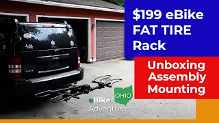 199 eBike Fat Tire Rack  Unboxing Assembly and Install on Vehicle [upl. by Lesig]