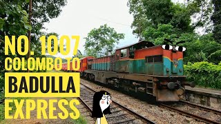 Sri Lanka Railways 1007 Colombo to Badulla Express at Botale [upl. by Lewellen159]