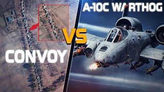 CLOSE AIR SUPPORT  A10C Warthog VS Large Convoy  Digital Combat Simulator  DCS [upl. by Adni923]