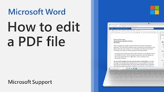 How to edit a PDF  Microsoft [upl. by Gretal]