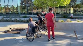 Rancho Los Amigos Wheelchair Skills Day  Cerritos College  Spring 2021 [upl. by Yecnay]