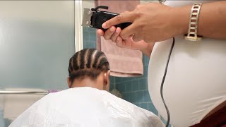 PREGNANT GIRLFRIEND SHAVES BOYFRIEND HAIR FOR THE FIRST TIME [upl. by Nelli446]