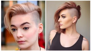 Undercut hair dye ideas design styles 2023 ladies pixie Bob undercuts very hairecuts [upl. by Ecidnarb]