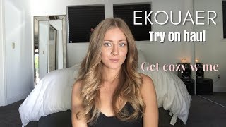 get cozy with me  Ekouaer try on haul  DaisyKeech [upl. by Ttocs]