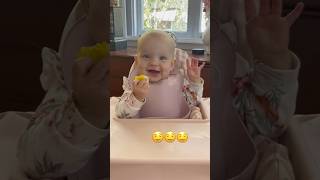 FIRST TASTES AT8 MONTHS OLD ♥️ cookingchannel baby mycookingmylifestyle birthdayclothes baby [upl. by Fitzhugh712]