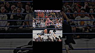 Goldberg amp Brock Lesnar fight quotthen vs nowquot 🥵 [upl. by Etnohs]