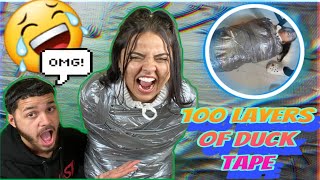 100 Layers Of Duck Tape Challenge Must Watch [upl. by Ardnuasak]