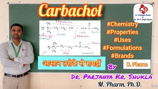 Carbachol  Cholinergic Agents  Pharmaceutical Chemistry  D Pharm  Direct Acting Cholinergic [upl. by Alleras]