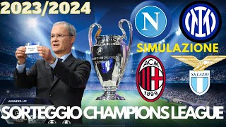 Sorteggio Champions league 2324  sorteggi pazzeschi per Milan NapoliInter [upl. by Pollack]