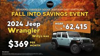 Fall into Savings Lease the 2024 Jeep Wrangler Willys 4xe Today [upl. by Yevoc477]