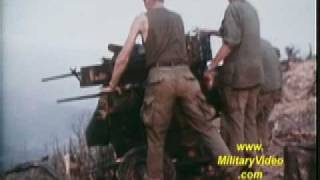 M55 Quad 50s 44th Artillery 108th Artillery Grp at Khe Sanh [upl. by Dnomaid]