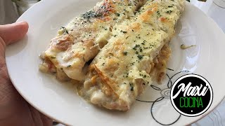 CANELONES DE CHOCLO Como hacer la masa de panqueques  Maxi Cocina [upl. by Marwin]