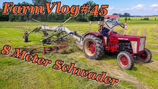 FarmVlog45  3 Schnitt Schwaden mit IHC 724 amp Claas Liner 1750  Dreschen amp Stroh Bergung [upl. by Inglis]