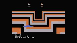 Starshot 1983 by Matthias M Giwer — Atari 8bit — Gameplay Warning flashing image [upl. by Terrence]