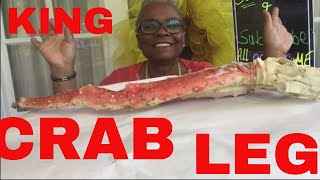 A HUGE KING CRAB LEGS \REVIEW  MUKBANG [upl. by Odraner826]