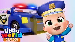 Das Polizeiauto  Kinderlieder für Kleinkinder  Niko und Nina  Little World Deutsch [upl. by Diehl353]