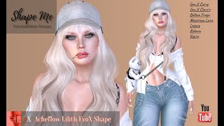 Second Life  Shape Me  Acheflow Lilith Head EvoX Shape [upl. by Eussoj]