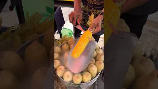 Yellow Corn Cutting Skill Fruits Cutting Skill [upl. by Loar]