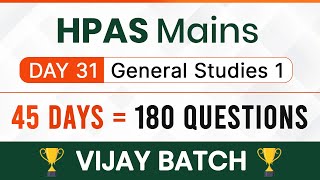 HPAS Mains Free Answer Writing Program  GS 1  Day 31 for HPAS Mains  Vijay Batch for HPAS 2021 [upl. by Tail]