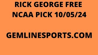 FREE NCAA PICK October 5 2024 from Rick George [upl. by Eilatam946]